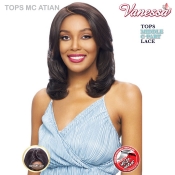 Vanessa Synthetic Top Middle C-Side Part Swissilk Lace Front Wig - TOPS MC ATIAN